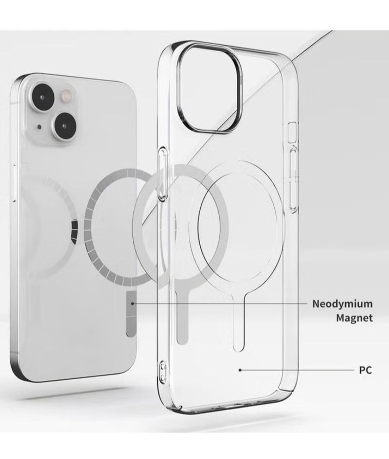 MagSafe Compatible Magnetic Case for iPhone 17 Pro Max (6.9-Inch), Clear Shock-Absorbing Bumper with Scratch-Resistant Back - Image 3